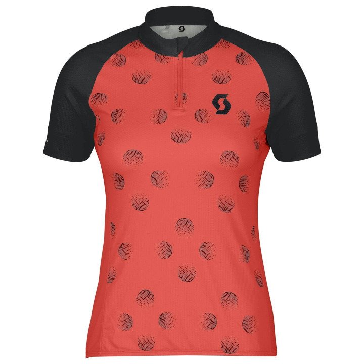 Maillot de ciclismo corto para mujer SCOTT Endurance 30 en rojo, comodidad y estilo para tus rutas