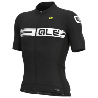 Maillot de ciclismo ALÉ Logo Summer negro para un verano fresco y cómodo