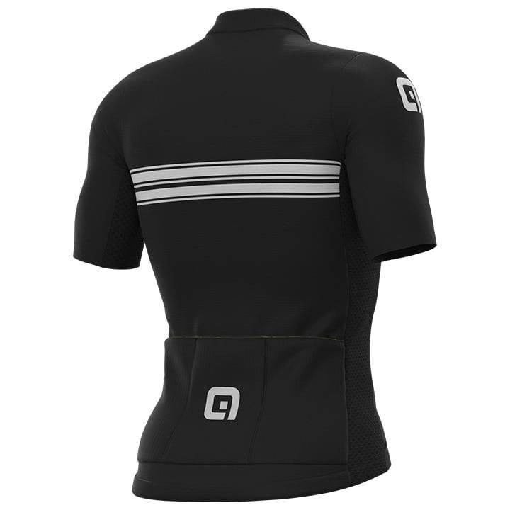 Maillot de ciclismo ALÉ Logo Summer negro para un verano fresco y cómodo