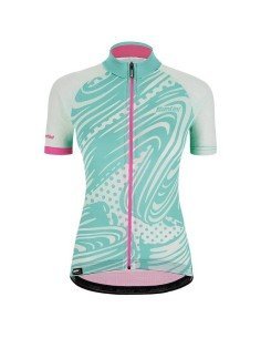 Maillot corto mujer Giada Pop SANTINI: estilo y comodidad para tus rutas en bici 2