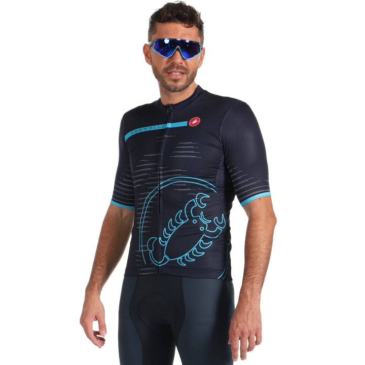Maillot Castelli Scorpione azul: comodidad y estilo para tus rutas en bici
