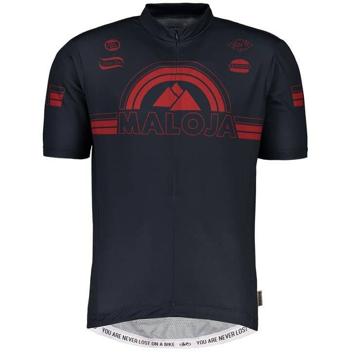 Maillot corto MALOJA PlajetM en rojo y azul: comodidad y estilo para tus rutas en bici