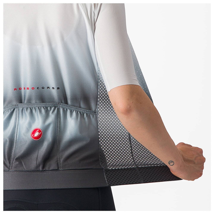 Maillot de ciclismo corto para mujer Climber's 4.0 de CASTELLI en gris y blanco