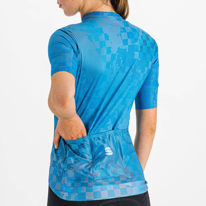 Maillot corto para mujer Rocket azul de SPORTFUL, estilo y comodidad en cada pedalada