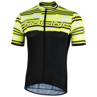 Maillot de ciclismo NALINI Chamonix 1924 en negro y amarillo neón para un look fresco y cómodo