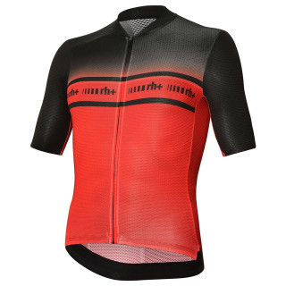 Maillot corto RH+ Light Climber rojo y negro para ciclistas que buscan comodidad y estilo