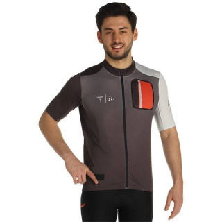 Maillot corto CRAFT D.I.Y Gravel en naranja y gris para tus rutas en bici