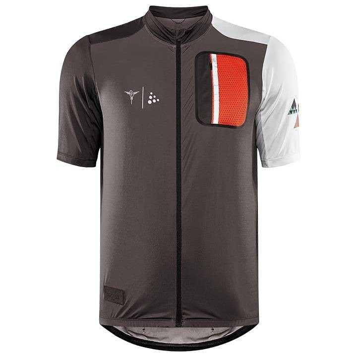 Maillot corto CRAFT D.I.Y Gravel en naranja y gris para tus rutas en bici