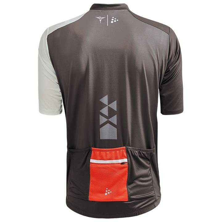 Maillot corto CRAFT D.I.Y Gravel en naranja y gris para tus rutas en bici