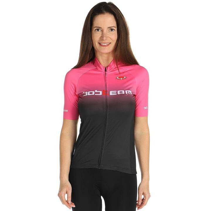 Maillot corto mujer Primadonna fucsia y negro, ideal para pedalear con estilo