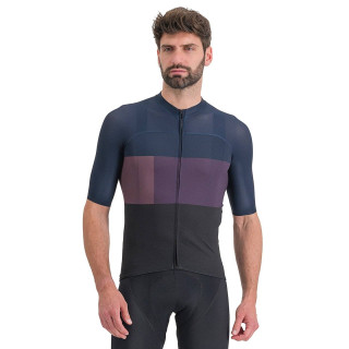 Maillot corto Snap lila-azul de SPORTFUL: comodidad y estilo para tus rutas en bici