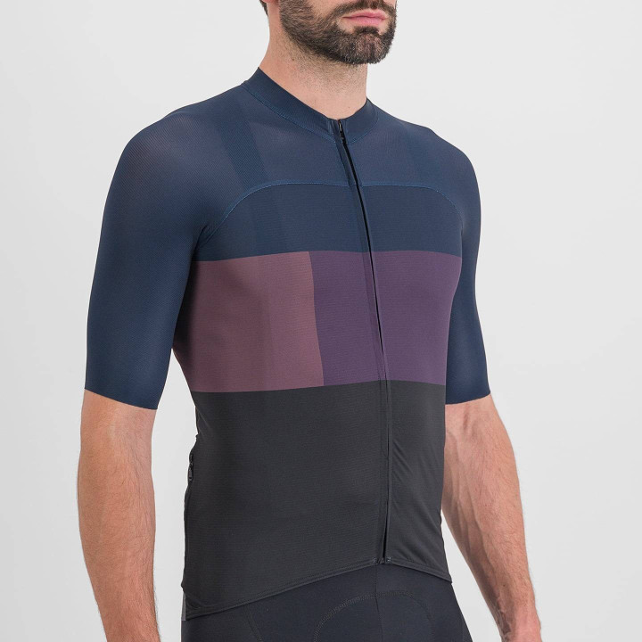 Maillot corto Snap lila-azul de SPORTFUL: comodidad y estilo para tus rutas en bici
