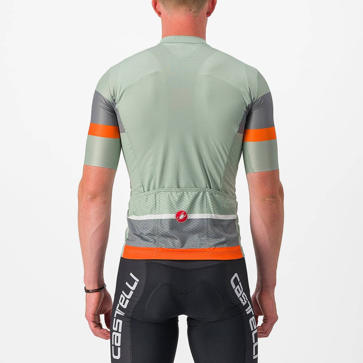 Maillot Scorpione 3 gris-menta de CASTELLI: comodidad y frescura en cada ruta