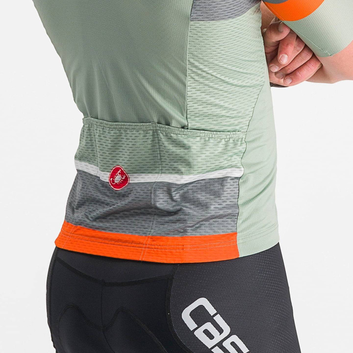 Maillot Scorpione 3 gris-menta de CASTELLI: comodidad y frescura en cada ruta