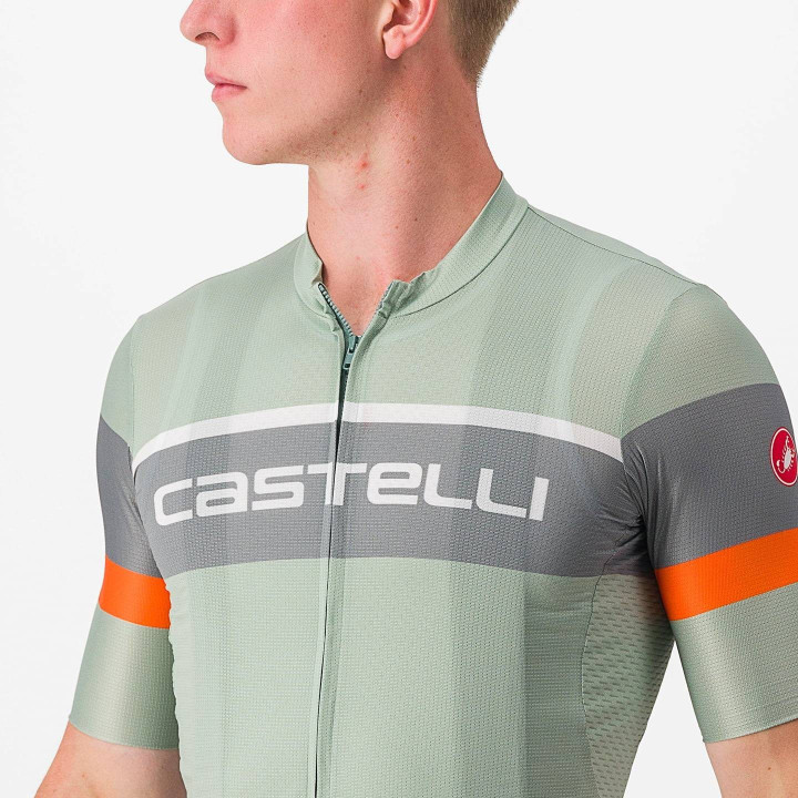 Maillot Scorpione 3 gris-menta de CASTELLI: comodidad y frescura en cada ruta