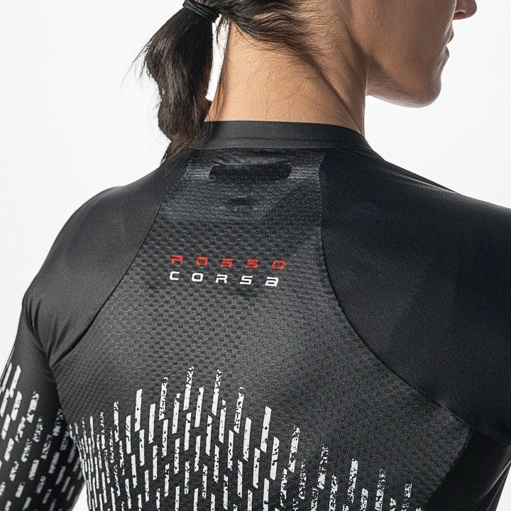 Maillot corto mujer Aero Pro negro CASTELLI para ciclistas que buscan comodidad y estilo