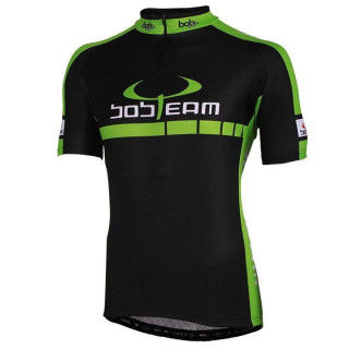 Maillot corto BOBTEAM en verde y negro para ciclistas que buscan estilo y comodidad