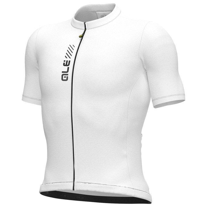 Maillot corto ALÉ Color Block blanco: estilo y comodidad para tus rutas en bici
