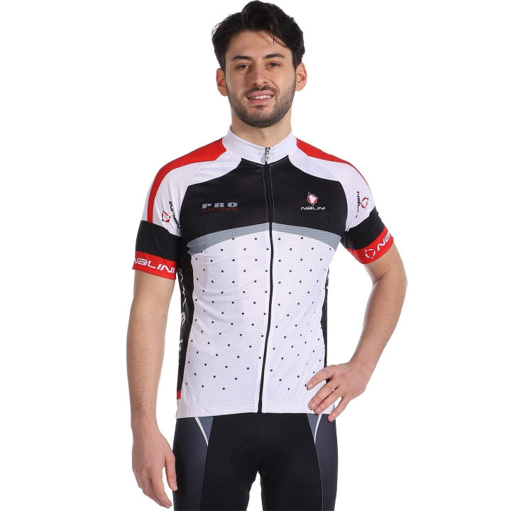 Maillot corto NALINI Ergo 2 en rojo y negro: comodidad y estilo para tus rutas en bicicleta
