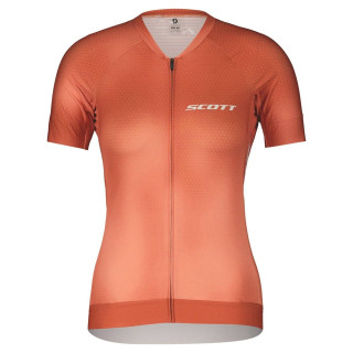 Maillot corto para mujer SCOTT RC Pro naranja-beige, ideal para ciclistas activas