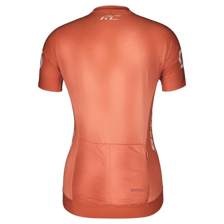 Maillot corto para mujer SCOTT RC Pro naranja-beige, ideal para ciclistas activas