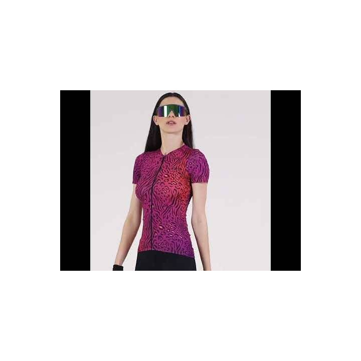 Maillot corto de ciclismo para mujer RH+ Super Light en lila, fresco y cómodo para tus rutas