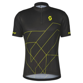 Maillot corto SCOTT RC Team 20 en amarillo y negro, comodidad y estilo para tus rutas