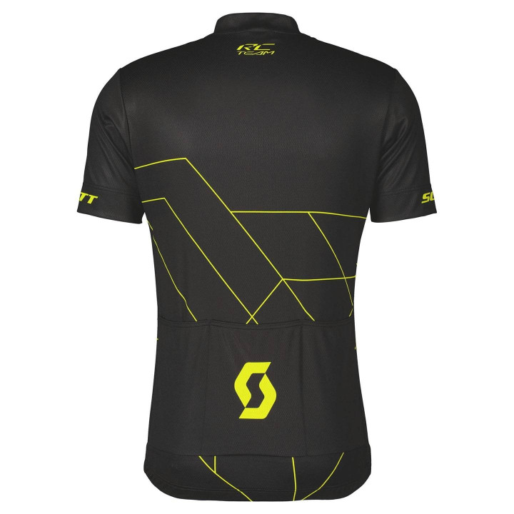 Maillot corto SCOTT RC Team 20 en amarillo y negro, comodidad y estilo para tus rutas