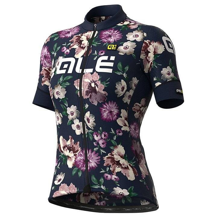 Maillot corto de ciclismo para mujer Alé Fiori en azul, cómodo y fresco para tus rutas