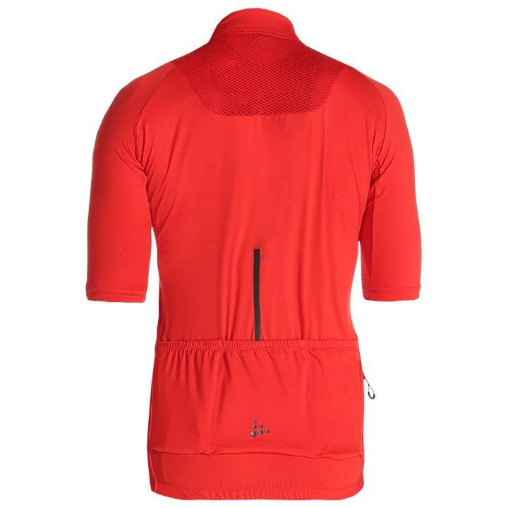 Maillot corto CRAFT Endurance rojo: comodidad y frescura para ciclistas