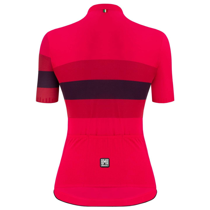 Maillot de ciclismo corto para mujer SANTINI Sleek Bengal fucsia, estilo y comodidad en cada ruta