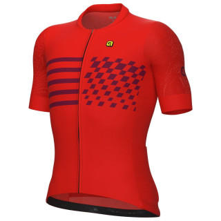 Maillot corto ALÉ Play rojo: comodidad y estilo para tus rutas en bici