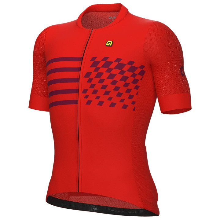 Maillot corto ALÉ Play rojo: comodidad y estilo para tus rutas en bici