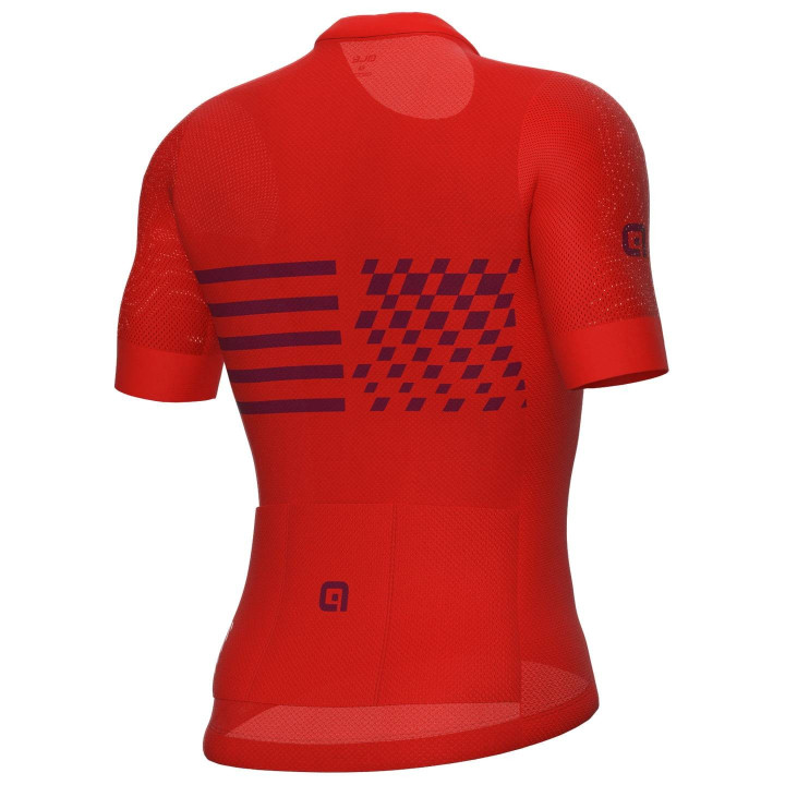 Maillot corto ALÉ Play rojo: comodidad y estilo para tus rutas en bici
