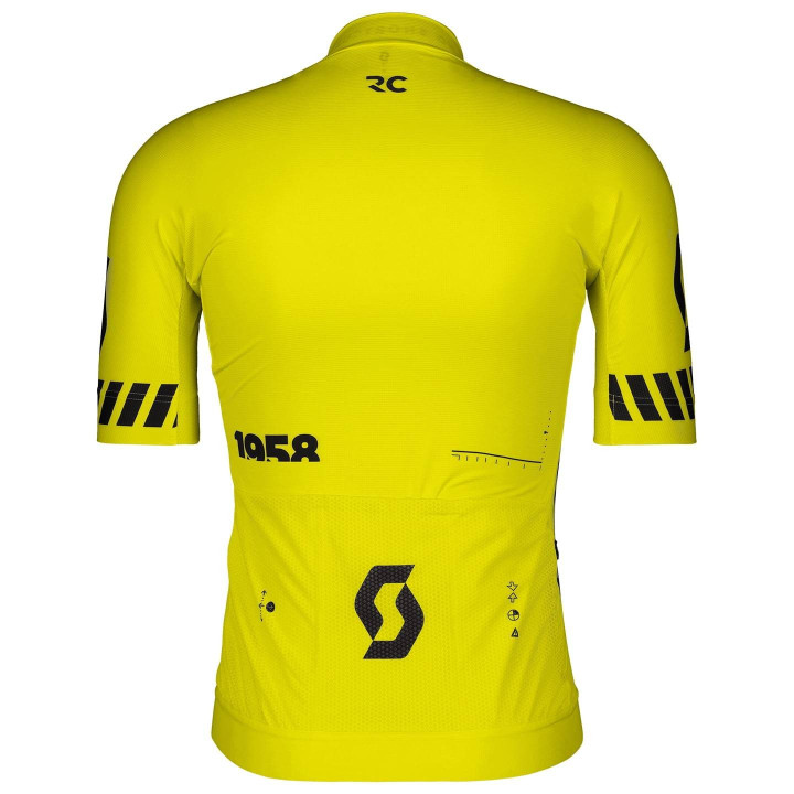 Maillot corto SCOTT RC Pro amarillo neón para ciclistas que quieren estilo y comodidad