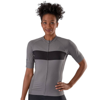 Maillot corto TREK para mujer en negro y gris, comodidad y estilo en cada pedalada
