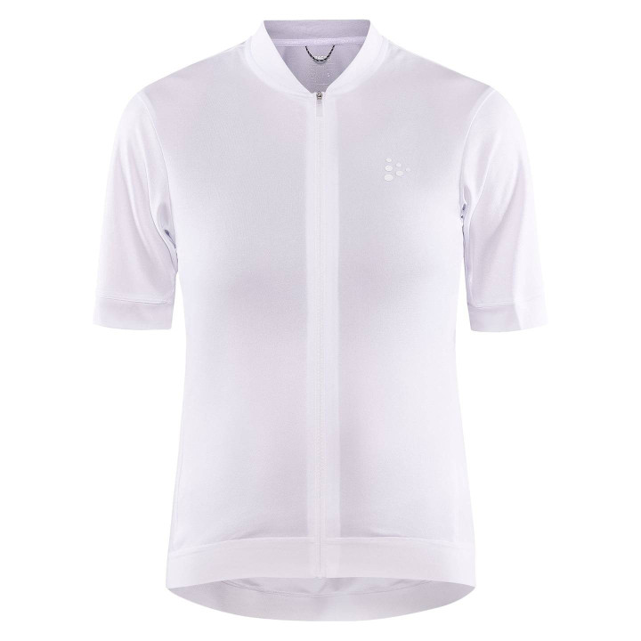 Maillot corto mujer CRAFT Essence blanco: comodidad y estilo en cada pedalada