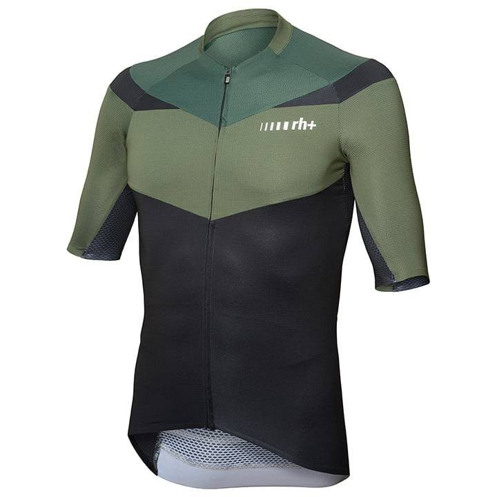 Maillot corto Team Oliva gris oscuro de RH+ para ciclistas exigentes