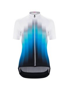 Maillot corto para mujer ASSOS Uma GT c2 Gruppetto en azul y blanco, ideal para ciclistas