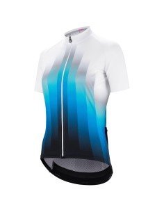 Maillot corto para mujer ASSOS Uma GT c2 Gruppetto en azul y blanco, ideal para ciclistas 2