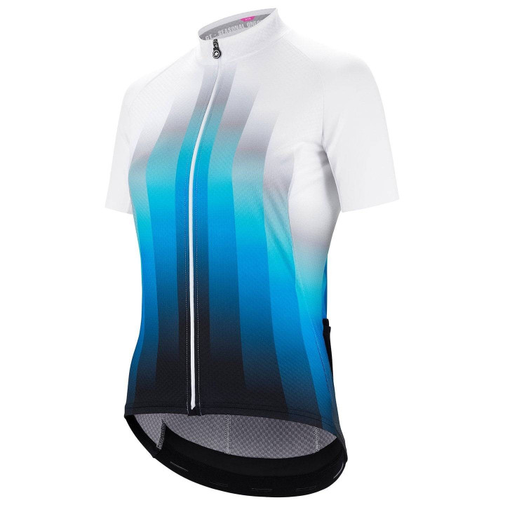 Maillot corto para mujer ASSOS Uma GT c2 Gruppetto en azul y blanco, ideal para ciclistas