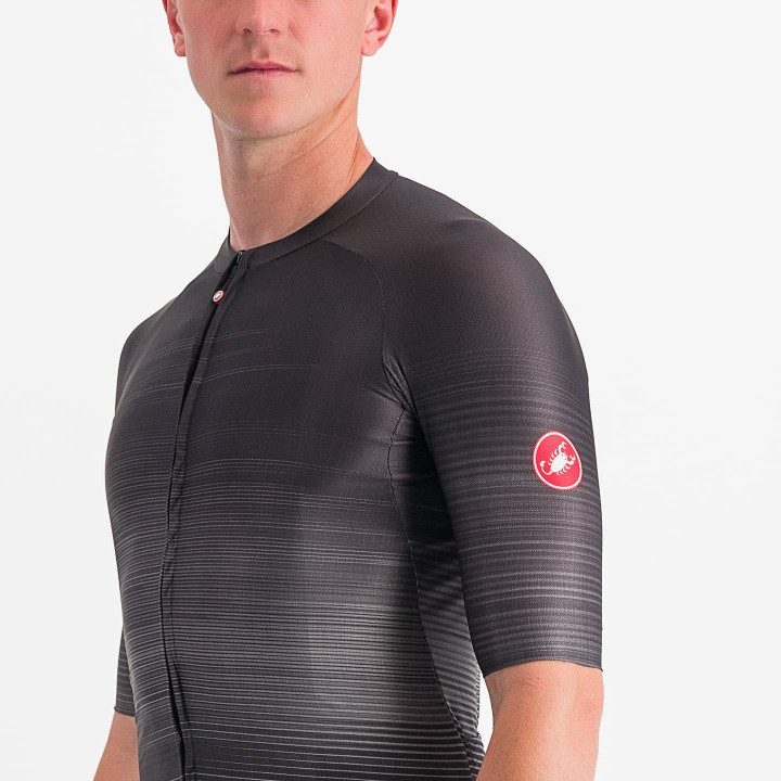 Maillot Aero Race 6.0 negro de CASTELLI: comodidad y frescura para tus rutas en bici