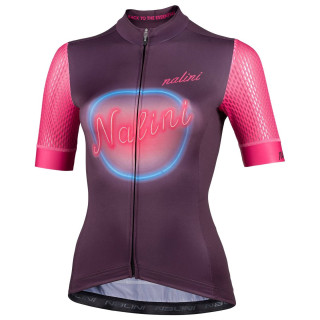 Maillot de ciclismo corto para mujer NALINI Hollywood lila: estilo y frescura en cada pedalada