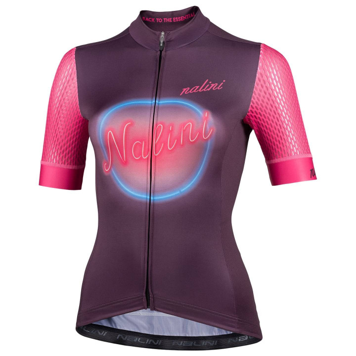 Maillot de ciclismo corto para mujer NALINI Hollywood lila: estilo y frescura en cada pedalada