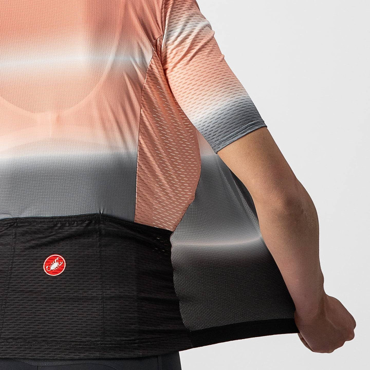 Maillot corto mujer Castelli Dolce fucsia y negro para ciclistas con estilo y comodidad