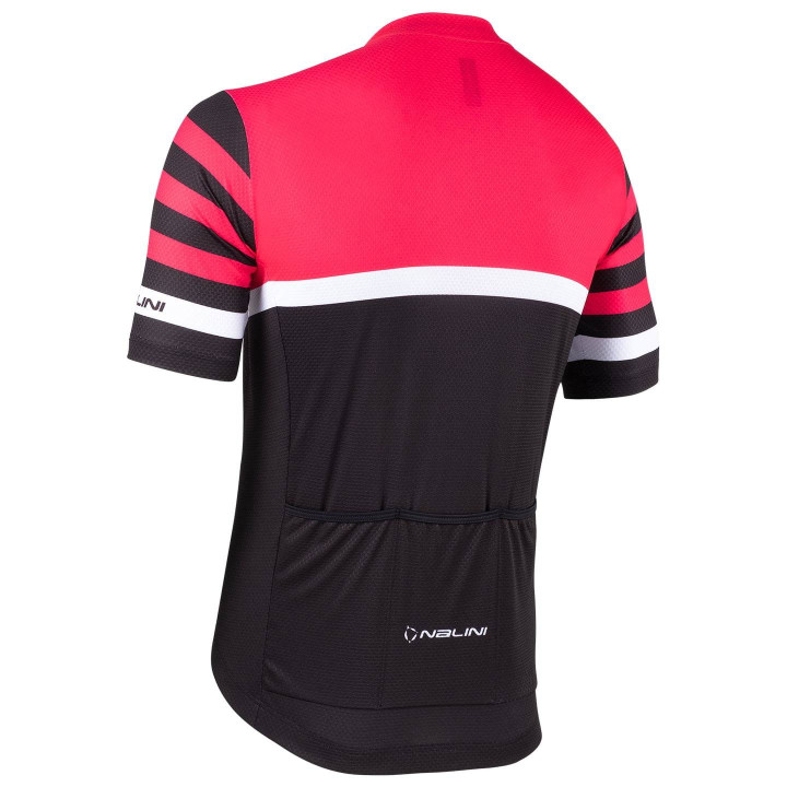 Maillot NALINI fucsia neón y negro para ciclistas que buscan estilo y comodidad