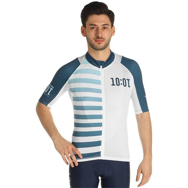Maillot de ciclismo Chapatte's Law azul y blanco para disfrutar del pedaleo cómodo y fresco