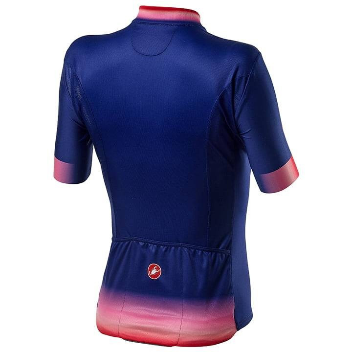 Maillot corto para mujer CASTELLI Gradient en fucsia y azul, comodidad y estilo en cada pedalada