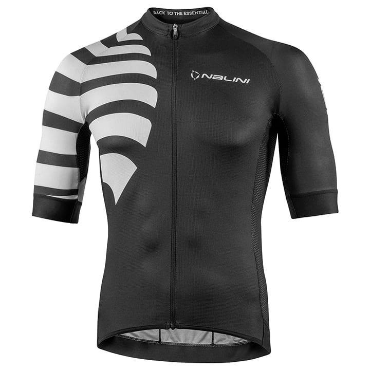 Maillot NALINI Stripes negro-gris para ciclistas que buscan estilo y comodidad