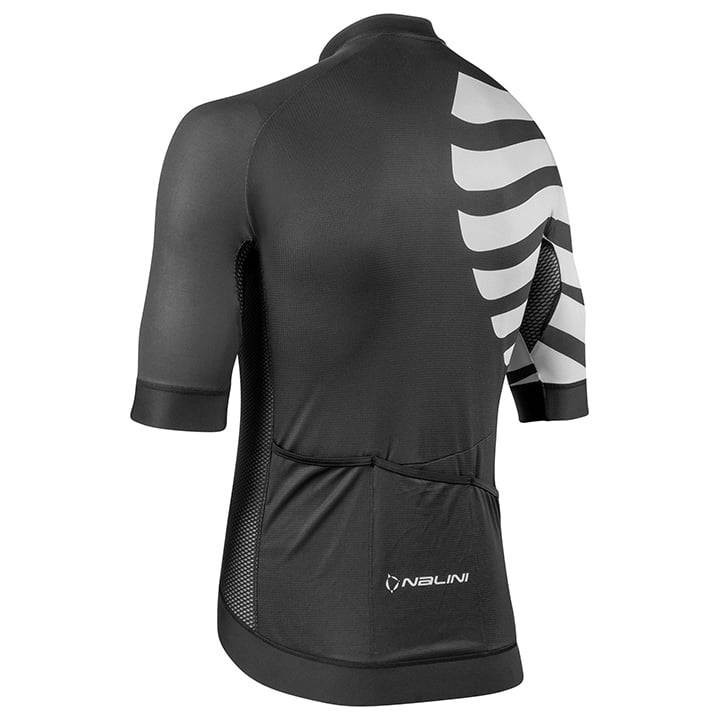 Maillot NALINI Stripes negro-gris para ciclistas que buscan estilo y comodidad
